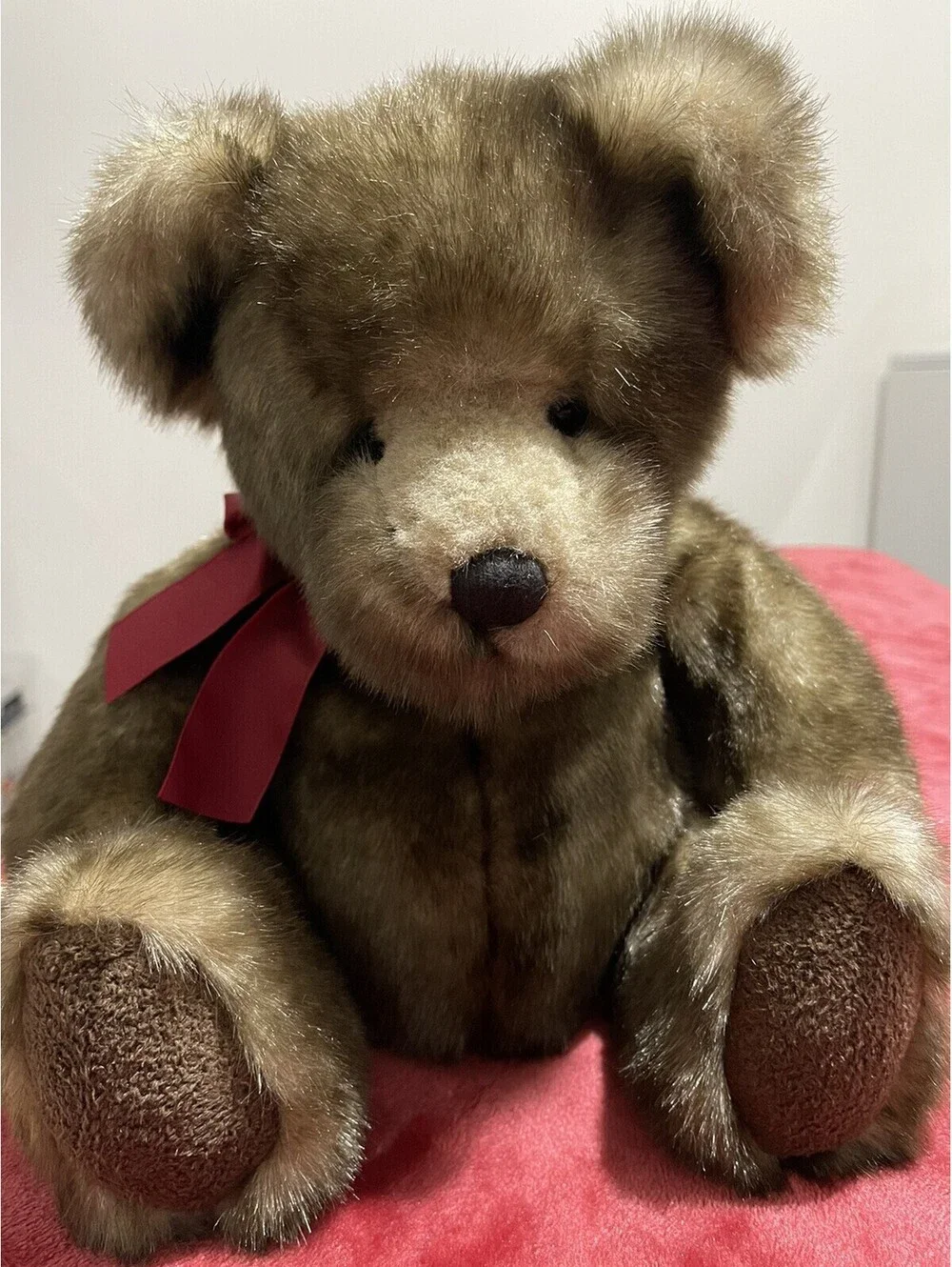 2003 O Danny Bear faux mink plush teddy St. Jude Hospital, Russ for Bombay Co.
